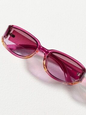 Anthropologie Eyeking Pink Gradient Cat-Eye Sunglasses